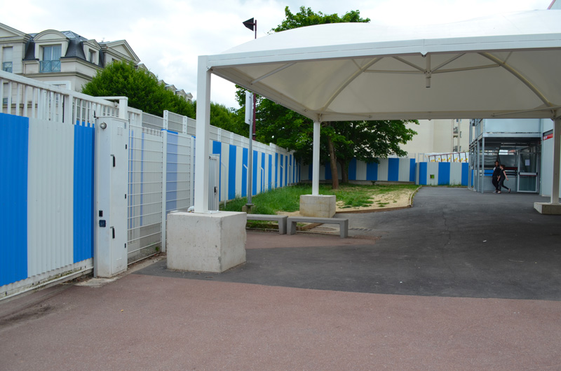 Texabri, constructeur de préau d'école, collège Paul Éluard Chatillon