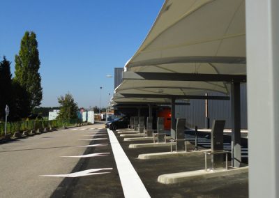 Texabri a conçu et fabriqué l'abri drive du e-Leclerc Drive de Metz-Hauconcourt