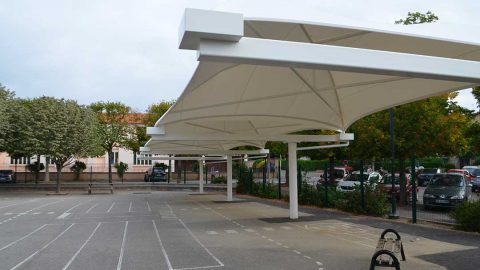 Préau d’école École Louise Michel, Estrablin Texabri