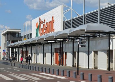 Texabri, abri en toile tendue, Géant Casino de Clermont-Ferrand