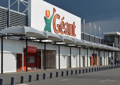 Texabri, abri en toile tendue, Géant Casino de Clermont-Ferrand