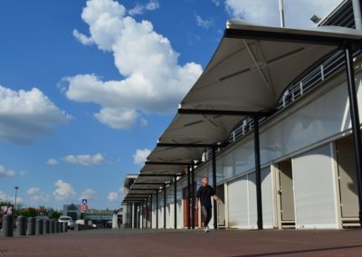 Texabri, abri en toile tendue, Géant Casino de Clermont-Ferrand