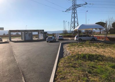 Texabri a conçu et fabriqué l'abri de lavage de l'entreprise Chato Lavage