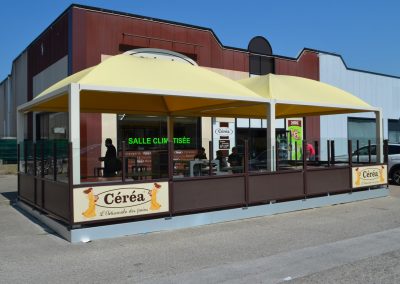 Texabri, Abri pour terrasse, boulangerie Céréa Bourg en Bresse