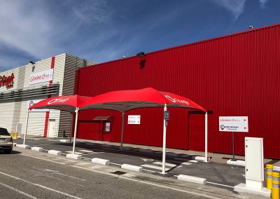 Texabri a construit l'abri drive du Géant Casino drive Valence Sud