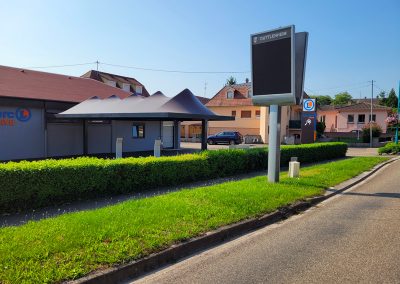 Texabri a conçu et fabriqué l'abri drive du e-Leclerc de Duttlenheim