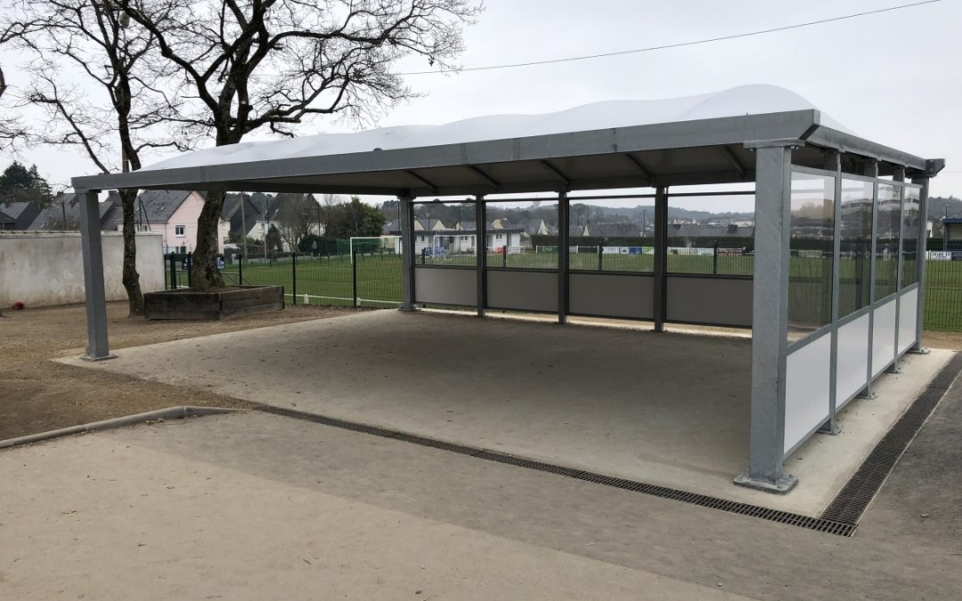 Construction du préau de l’école primaire Françoise DOLTO, à Kervignac