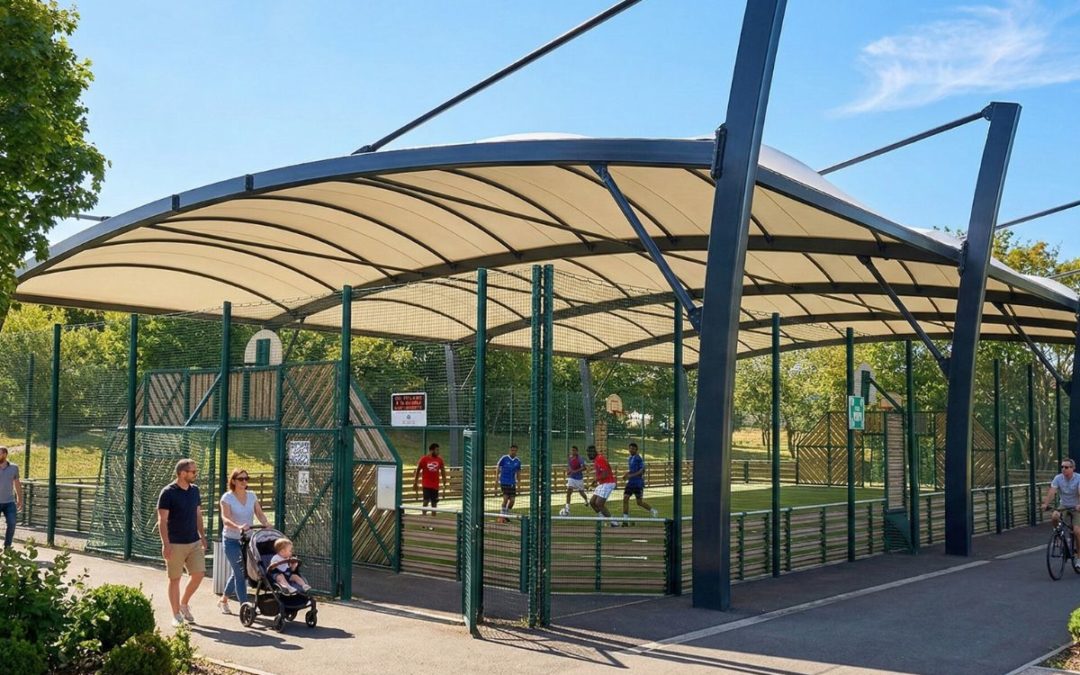 Couverture d’un terrain multisport : commune d’Etting